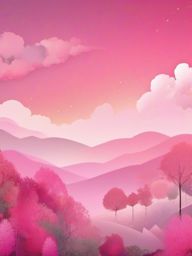 Pink Sky Wallpaper Whimsy and Romance with Soft Pink Skies wallpaper splash art, vibrant colors, intricate patterns