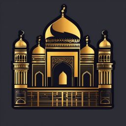 Arabian Nights Palace Sticker - Convey the opulence of Arabian Nights with the majestic and palace, , sticker vector art, minimalist design