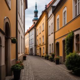 enigmatic görlitz streets - paint the enigmatic streets of görlitz, revealing its historic charm, winding alleys, and hidden courtyards. 