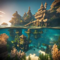 enchanted underwater city with mermaid inhabitants - minecraft house design ideas 