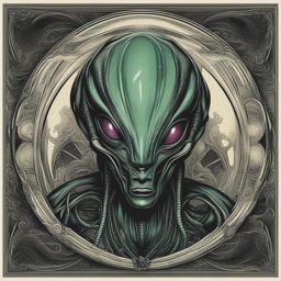 alien clipart - an enigmatic alien entity, a glimpse into the realm of the unknown 