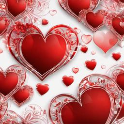 Heart Background Wallpaper - red heart transparent background  