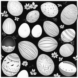 egg clipart black and white 