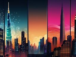 2 Screen Wallpaper - Urban Skylines on Dual Screens  intricate patterns, splash art, wallpaper art