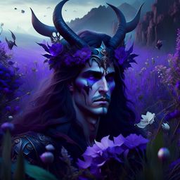 hades, the lord of the underworld, overseeing the souls of the departed in the fields of asphodel. 