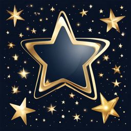 Star Clipart, Shining stars in a night sky. 