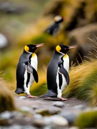 macaroni penguins marching 