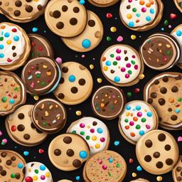 Cookie clipart - cookie with sprinkles and icing  