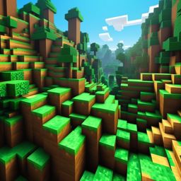 Minecraft Background - Blocky Adventure in the Pixelated Minecraft Realm wallpaper, abstract art style, patterns, intricate