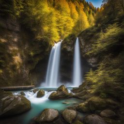 exotic vallemaggia waterfalls - illustrate the exotic vallemaggia waterfalls, hidden within the remote valleys of the swiss alps. 