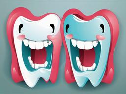 Teeth clipart - teeth in a dental hygiene poster  