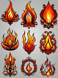 Flame clipart - flame-inspired designs  vector clipart