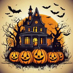 halloween themed  , vector illustration, clipart