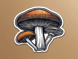 Mushroom Sticker - Natural vibes, ,vector color sticker art,minimal