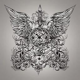 gothic tattoo writing  simple vector color tattoo