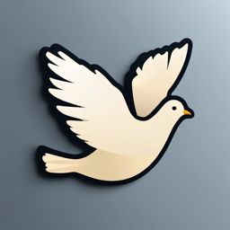 Peace Dove Emoji Sticker - Harmonious tranquility, , sticker vector art, minimalist design