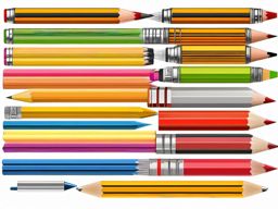 Pencil Clipart, Sharp and ready-to-write pencils. 