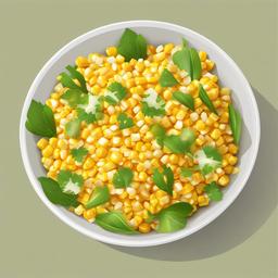 Corn clipart - corn salad in a bowl  vector clipart