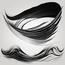 Abstract black flag waves tattoo. Dynamic defiance.  minimal color tattoo design