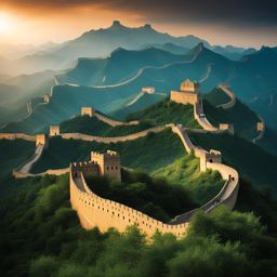 metropolis rising: the great wall of china transformed into a futuristic megacity 