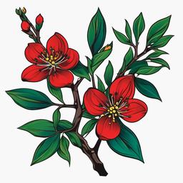 blackthorn tattoo  simple vector color tattoo