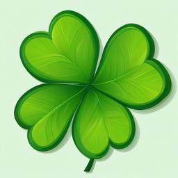 4 Leaf Clover clipart - lucky four-leaf clover on green grass  