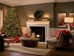 Christmas Living Room Wallpaper  