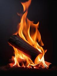 Fire Wallpaper - Flickering campfire against black  background wallpaper