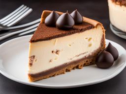 slice of decadent tiramisu cheesecake, blending the flavors of tiramisu and cheesecake. 