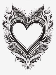 Tiny heart tattoo, Delicate heart tattoo, a subtle yet powerful symbol of affection. , tattoo color art, clean white background