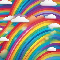 Rainbow Background Wallpaper - clouds with rainbow background  