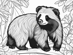 sloth bears cute animals coloring page 