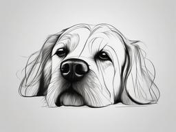 simple drawing of a dog  minimal rough sketch scribbles,doodles,black and white