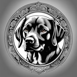 dog tattoo, honoring the loyalty and companionship of man's best friend. 