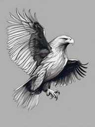 drawing of an eagle holding a branch  minimal rough sketch scribbles,doodles,black and white