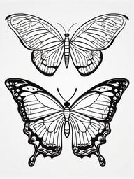 Butterfly Coloring Pages - Beautiful Wings in Vibrant Colors  minimal black outline printable sheet, coloring page