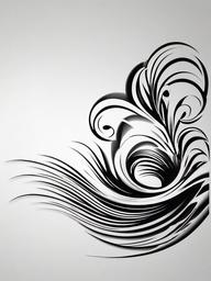 abstract wave tattoo  simple vector tattoo design