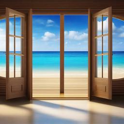 Beach Background Wallpaper - beach window background  