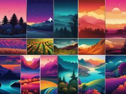 Desktop Backgrounds - Variety of Scenic Desktop Landscapes wallpaper splash art, vibrant colors, intricate patterns