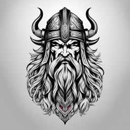 Berserker tattoo, Tattoos inspired by the powerful and fearless Viking warriors. , color tattoo design, clean white background
