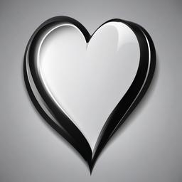 Heart Background Wallpaper - white heart with black background  