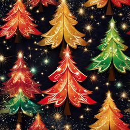 Christmas Tree Background - Twinkling Christmas Tree Delight  intricate patterns, splash art, wallpaper art