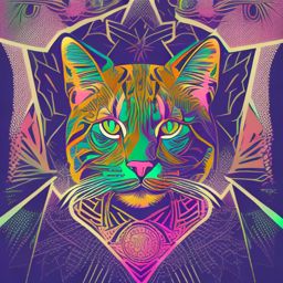 popular catnip madness shirt in the style of vector graphics,solid shapes, earthtone colors, adobe illustrator