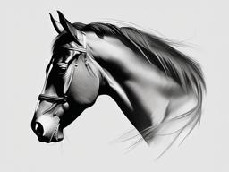 pencil sketch of horse  minimal rough sketch scribbles,doodles,black and white