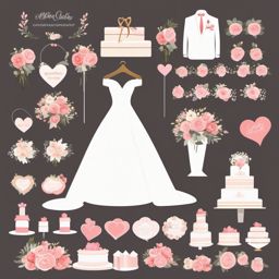 Wedding Photography clipart - Capturing wedding memories, ,vector color clipart,minimal