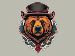 carmy the bear tattoos  simple vector color tattoo