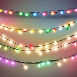 Christmas Lights clipart - string of colorful Christmas lights  