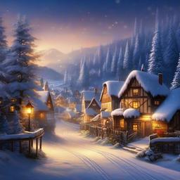 Snow Background Wallpaper - snowy village background  