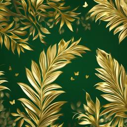 gold and green background  