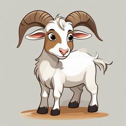 Goat cartoon - sure-footed animal that loves to climb  